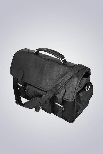Black Leather Laptop Bag - The Urban Tannery