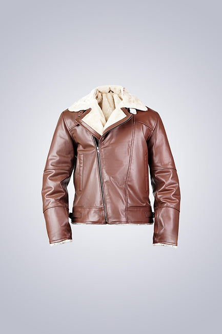 UT Shearling Brown Leather Jacket