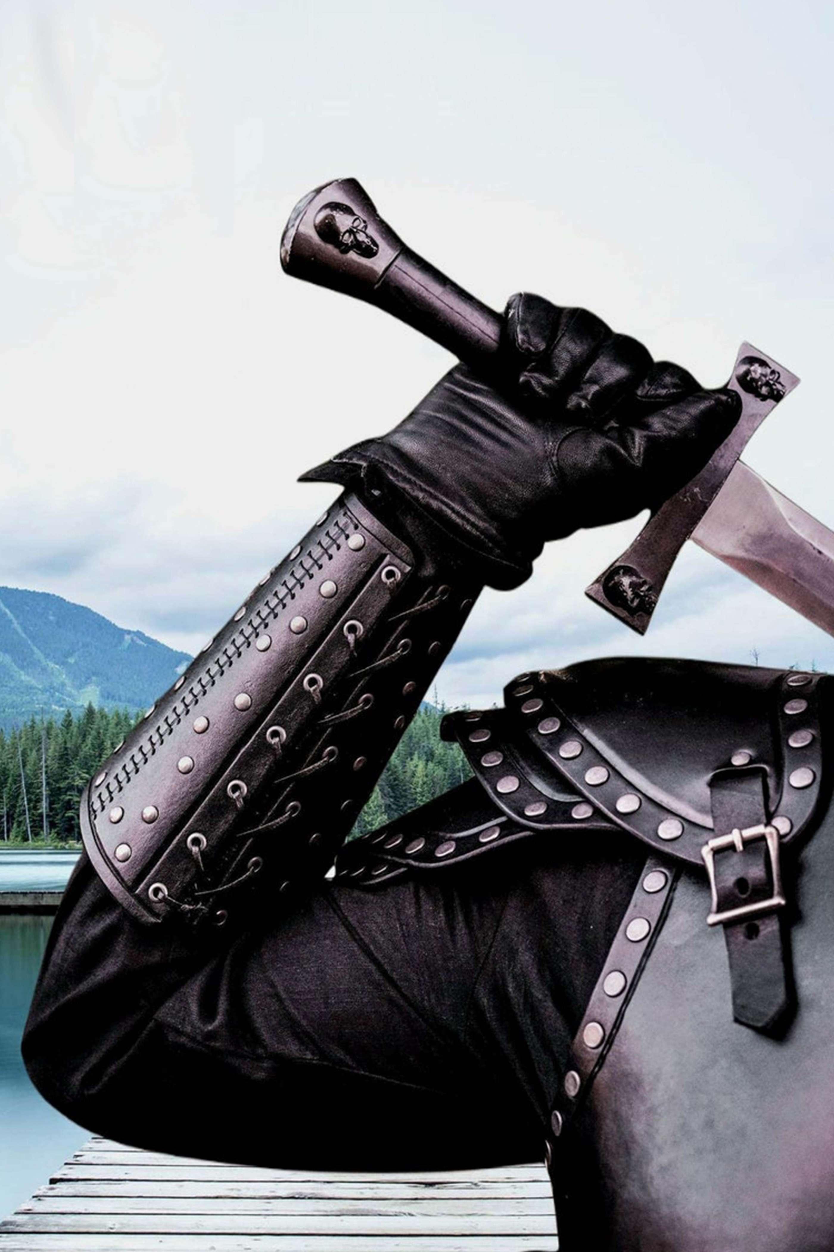 Men's Leather Armour-Black - The Urban Tannery