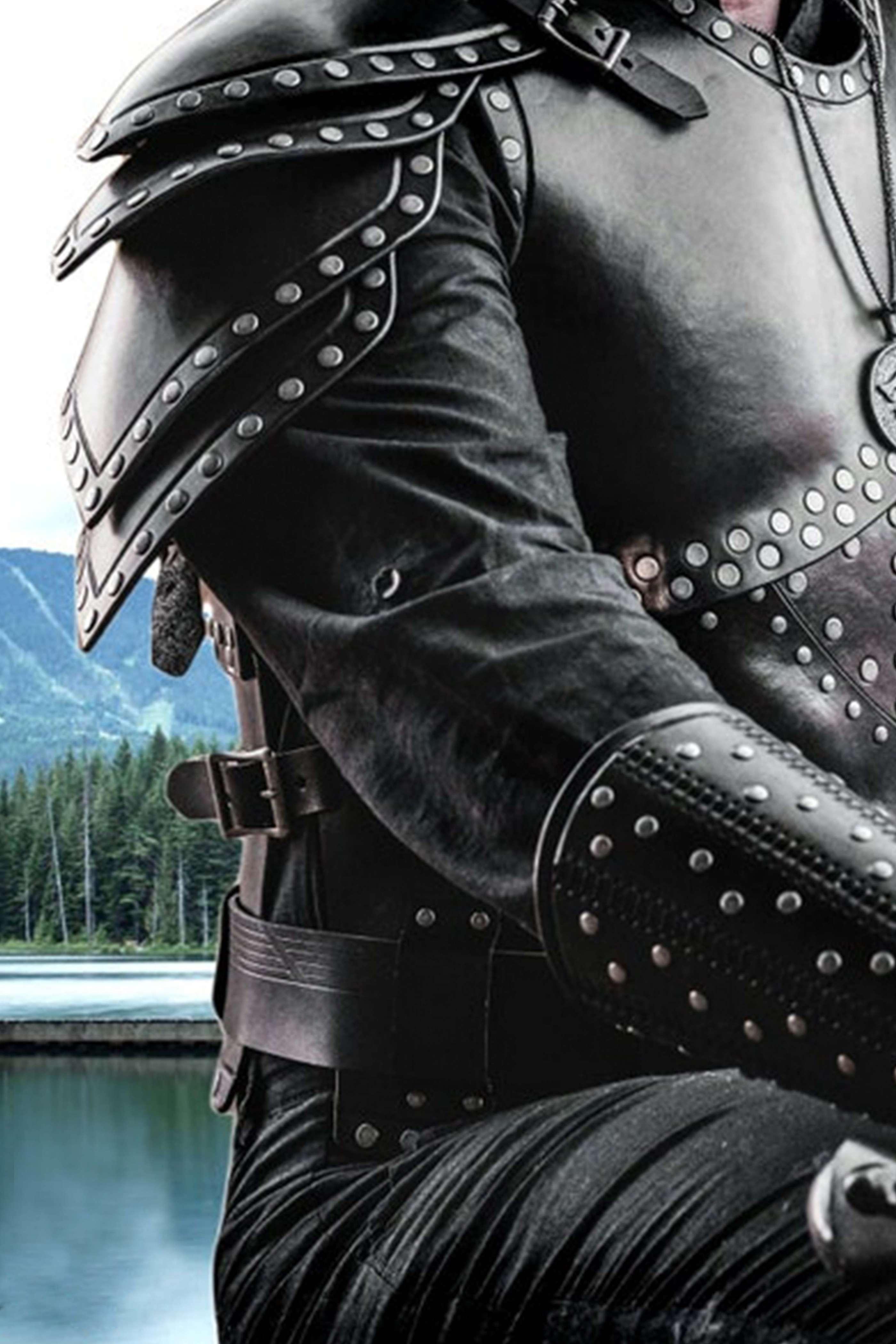 Men's Leather Armour-Black - The Urban Tannery