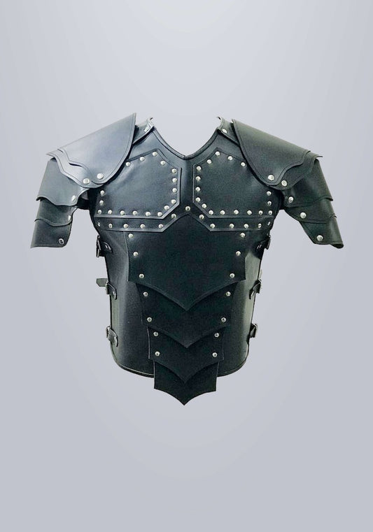 Men's Leather Armour-Black