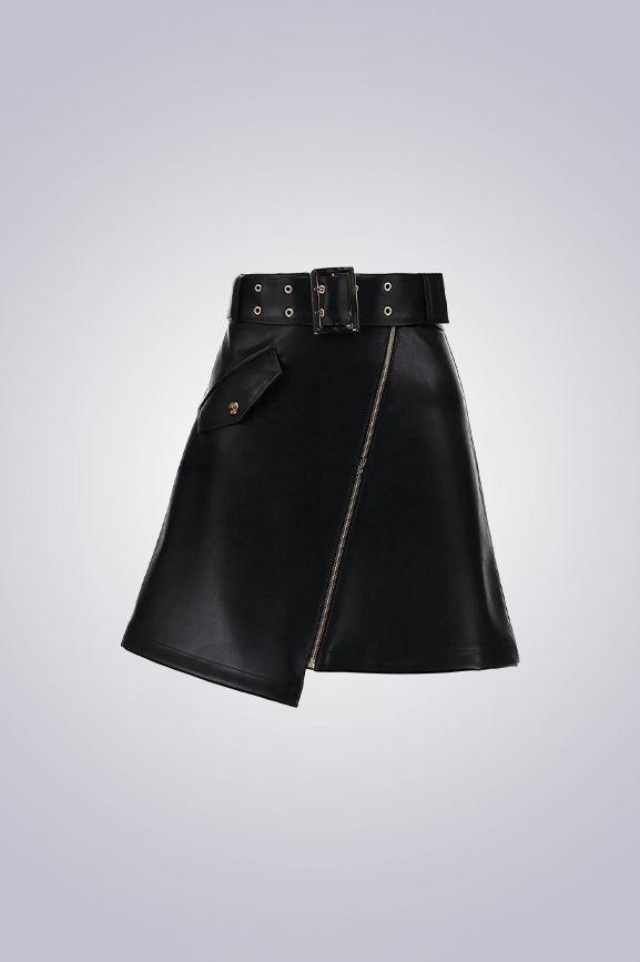 Black Belted Skirt - The Urban Tannery
