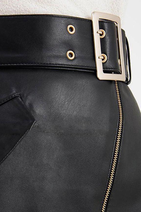 Black Belted Skirt - The Urban Tannery