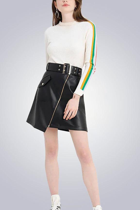 Black Belted Skirt - The Urban Tannery