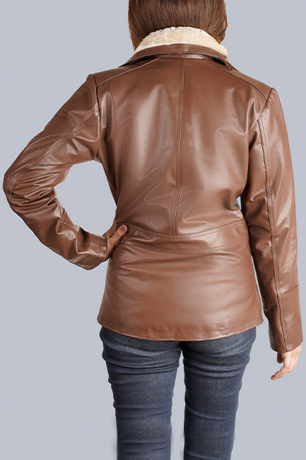 Brown Genuine Leather Motorcycle Jacket