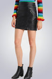 Lizzy Black Leather Skirt